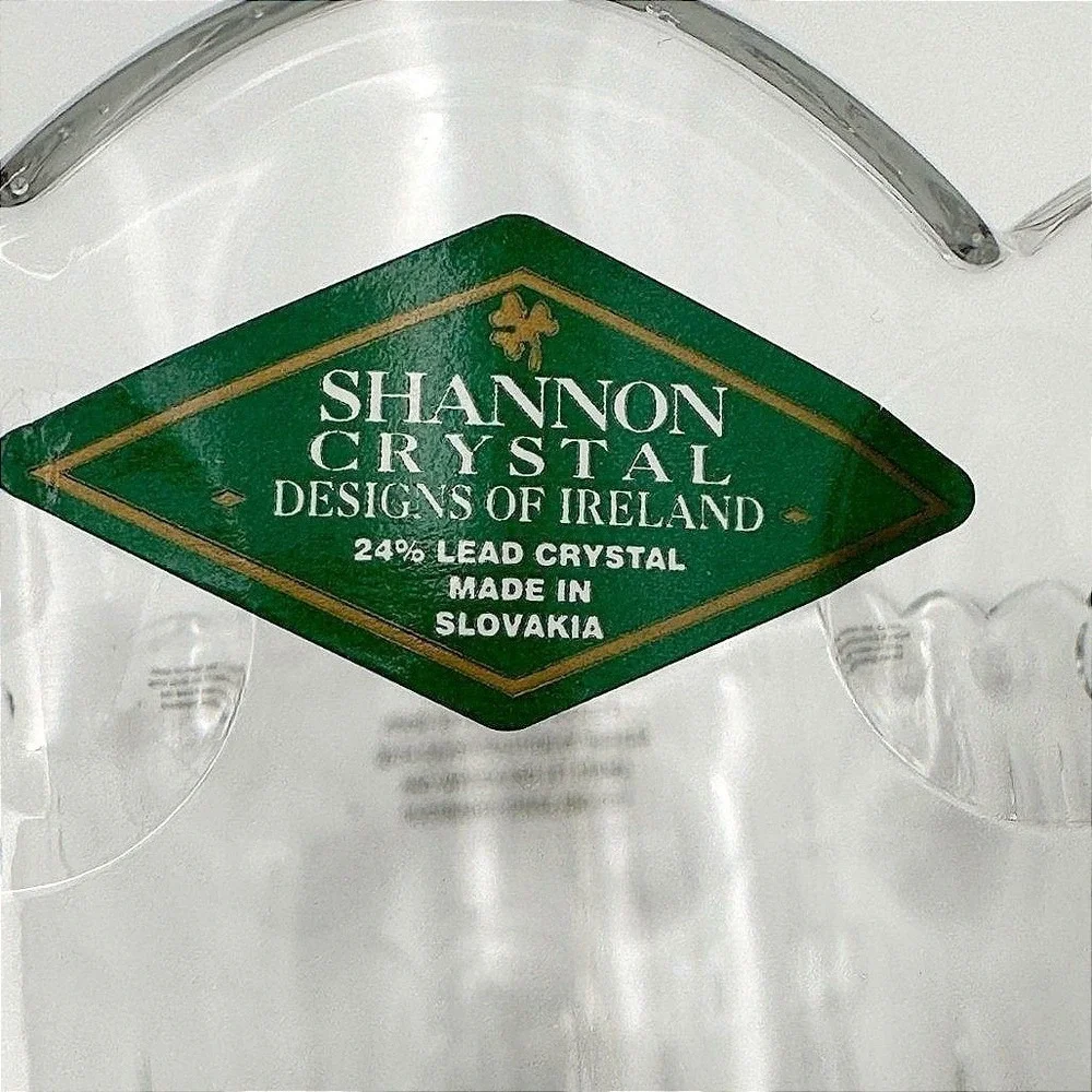 Shannon Crystal Godinger 24% Lead Crystal Pitcher 42oz Scalloped Rim Cut Crystal